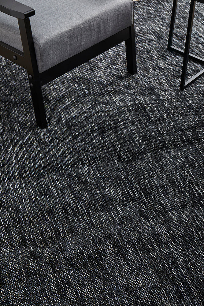 Azure Black Floor Rug