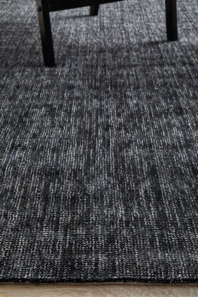 Azure Black Floor Rug