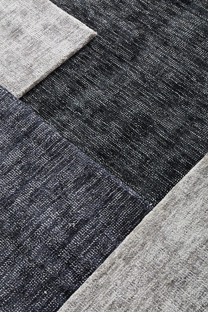 Azure Black Floor Rug