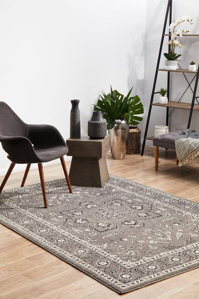 Evoke Stone Grey Transitional Rug