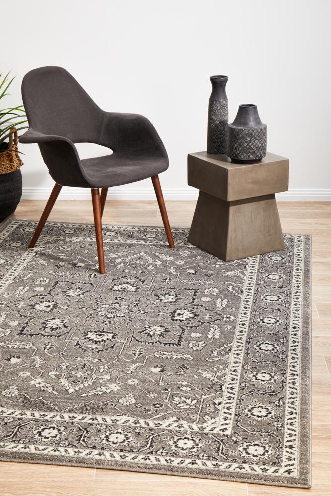 Evoke Stone Grey Transitional Rug